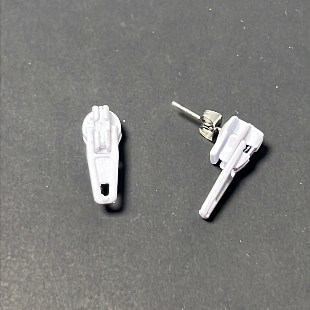 Zipper Pull Earrings - 3/4”